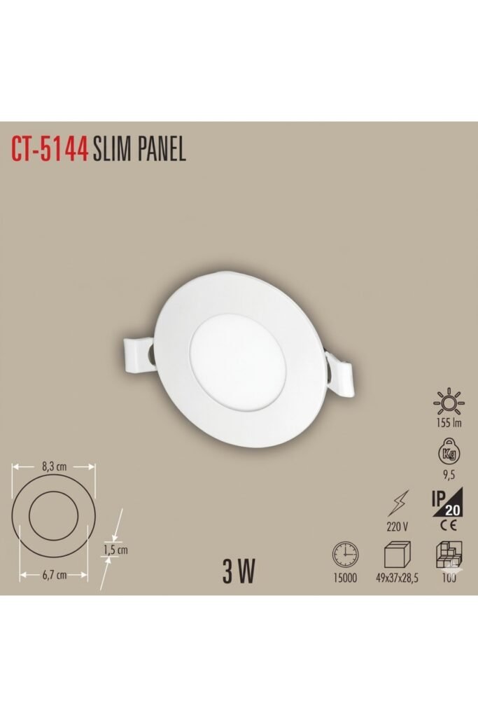 PANEL LED 3 W 3200K 6,8 cm