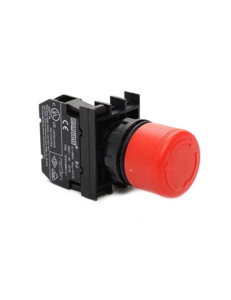 ACİL STOP BUTONU SİLİNDİRİK 30mm KIRMIZI