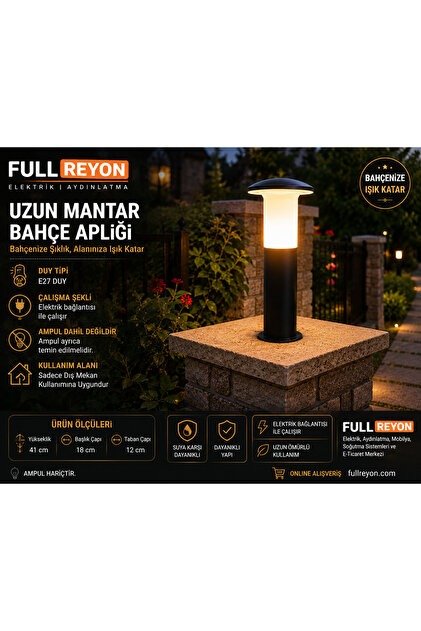 BAHÇE ARMATÜRÜ SET ÜSTÜ E27 DUYLU