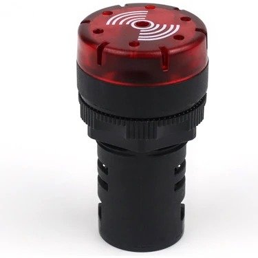 BUZZER KIRMIZI 22MM LEDLİ 24V