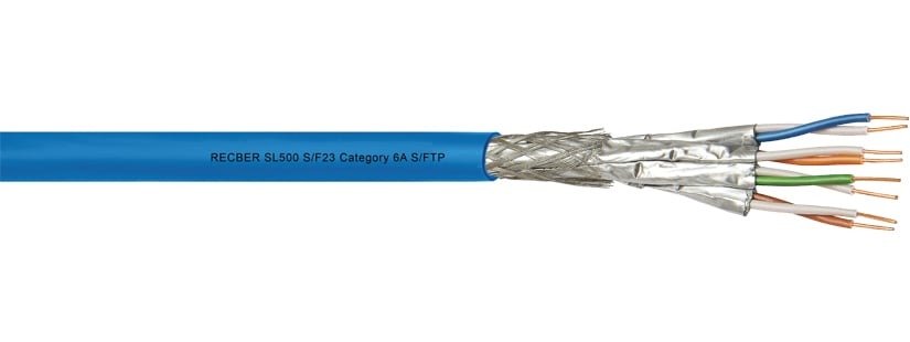 CAT 6A U/FTP 4*2*23 AWG H.F SL500 MAVİ