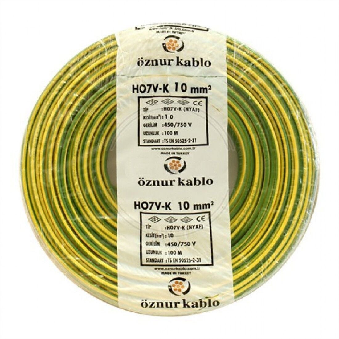 KABLO 10 mm H.FREE NYAF SARI/YEŞİL