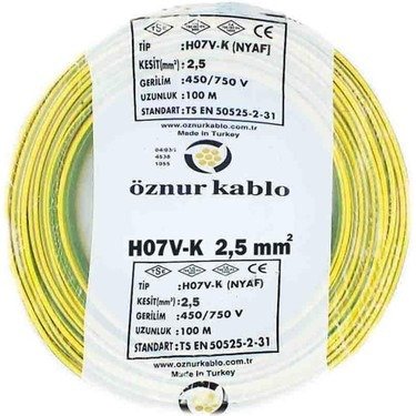 KABLO NYAF 2,5 SARI/YEŞİL