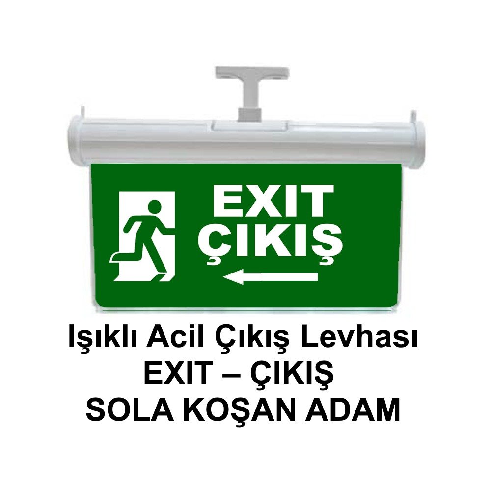 LEDLİ ACİL ÇIKIŞ EXIT KOŞAN ADAM SAĞ-SOL OKLU ÇİFT YÖNLÜ