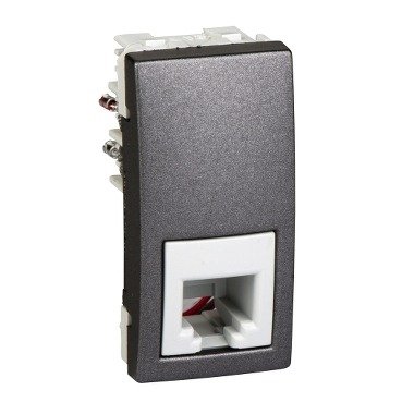 NÜMERİS RJ11-4 KONTAKLI 1 MODÜL UNİCA GRAFİT