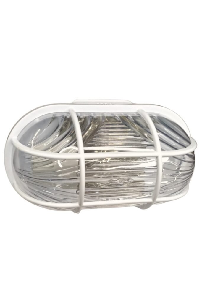 ORKİDE KAFESLİ ŞEFFAF OVAL APLİK IP65 E27