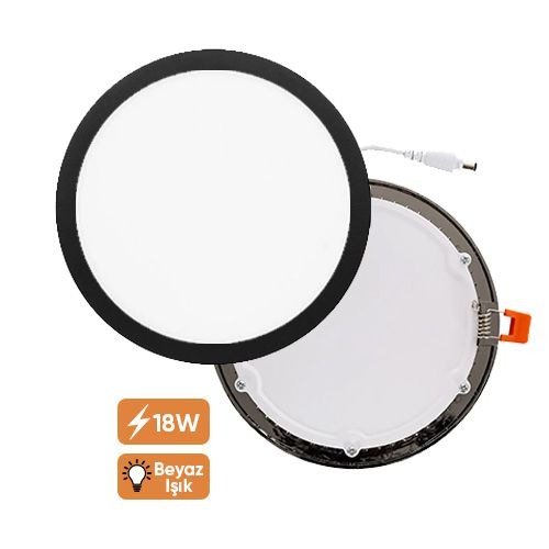 PANEL LED 18 W 6500K SİYAH