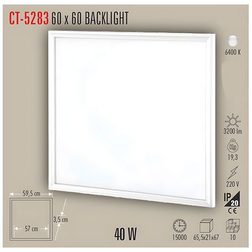 PANEL LED 40 W 60*60 3200K BACKLİGHT