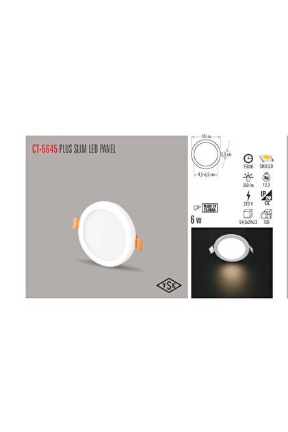 PANEL LED 6 W 3200K AYARLI